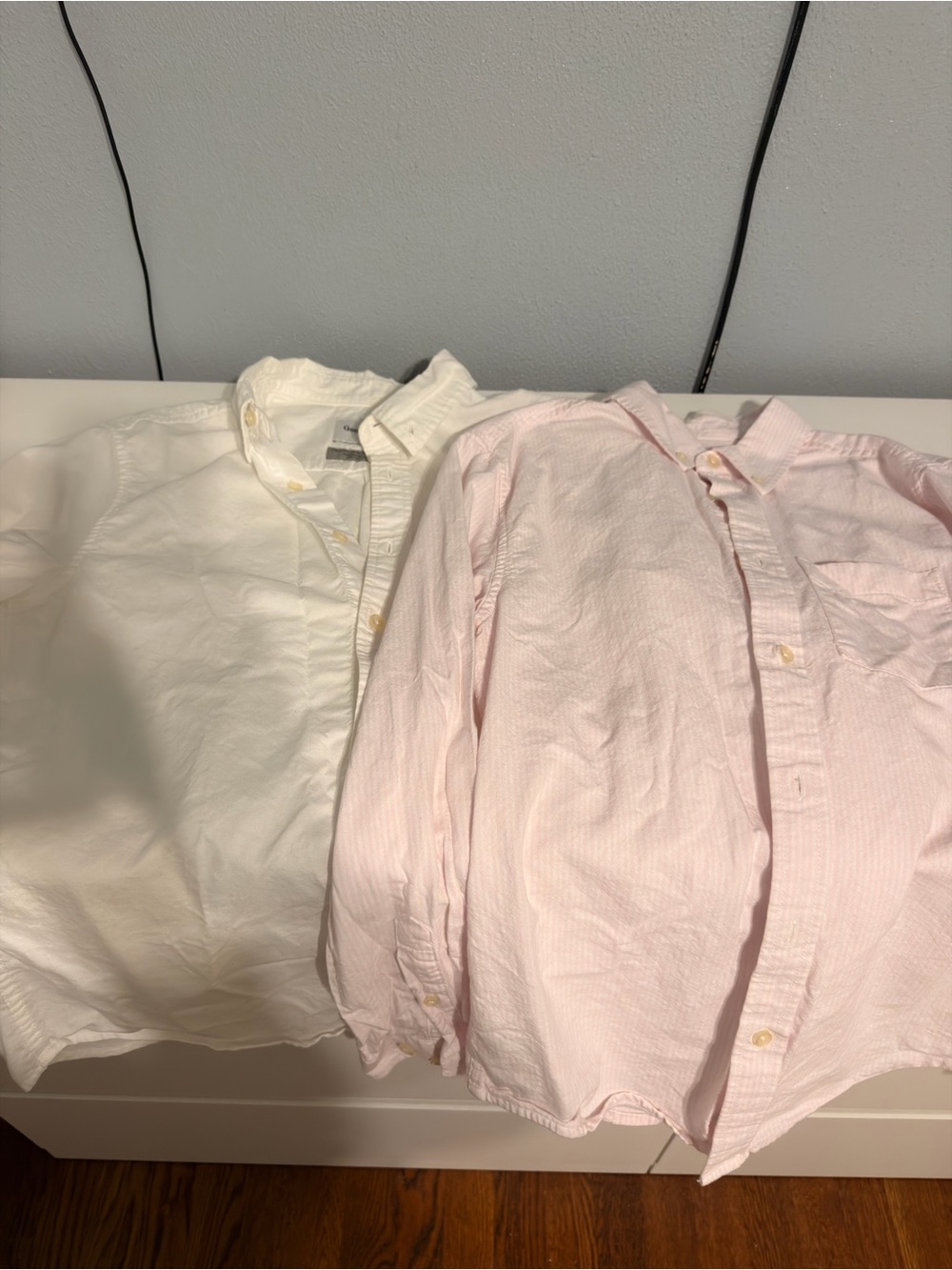 Men’s Oxford  - White and Light Pink